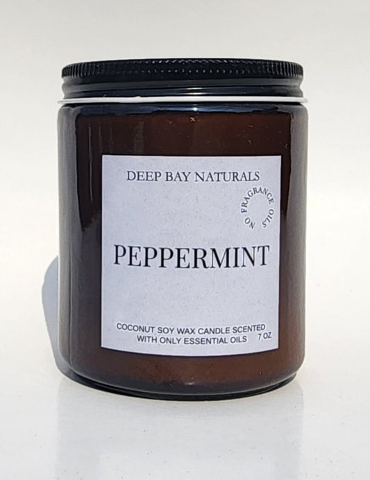 peppermint essential oil candle